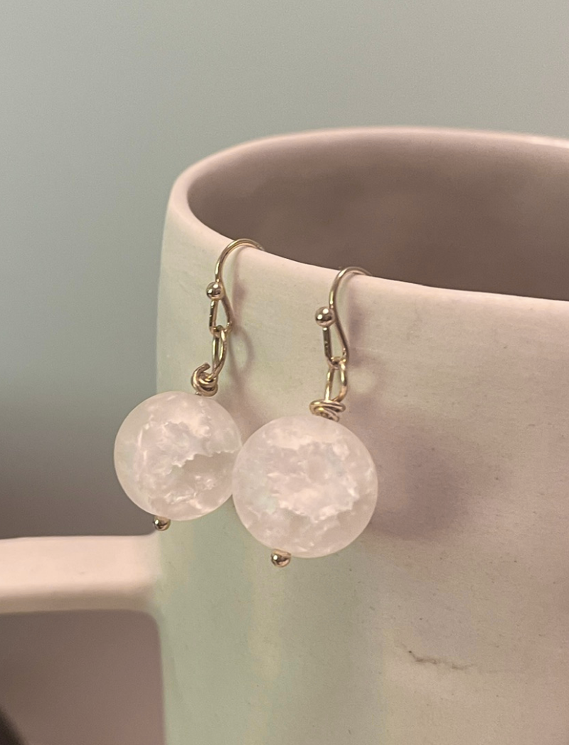 Crackled Quartz Earrings